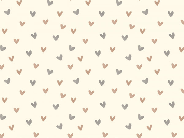 French Terry Digital Druck Little Animals - Hearts