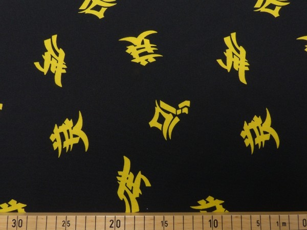 Polyester Stretch chinesische Schriftzeichen
