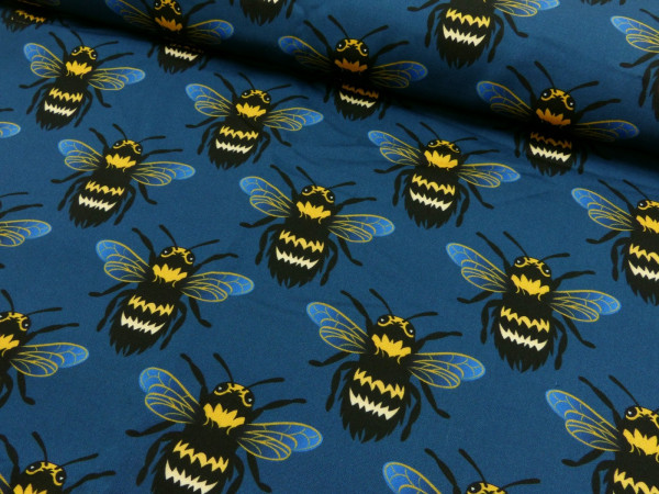 Viskose Digital Druck - Bumblebee Love - BEE BUMBLEBEE